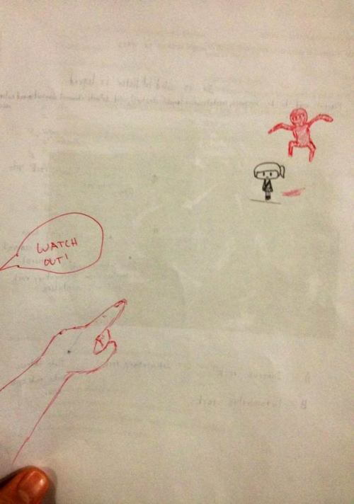 artmonia:When a Teacher Finished the Doodles of His Students…Having noticed that many student