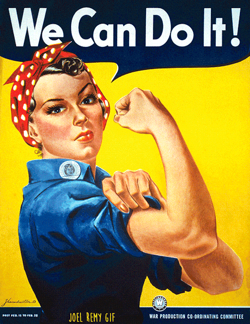 Blondebrainpower:  “We Can Do It!” Is An American World War Ii Wartime Poster