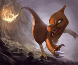butt-berry: Charmeleon! I love the starter middle-stage evos and it was really fun to paint this feisty boy