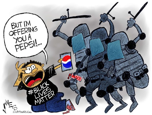 cartoonpolitics:  (story here) .. (cartoon by Clay Jones)   