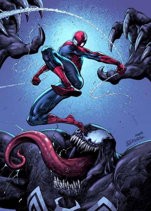 limbasan-san: Spiderman vs Venom. Pencils by me. Colors by Jesse Heagy. Commissions are open on both