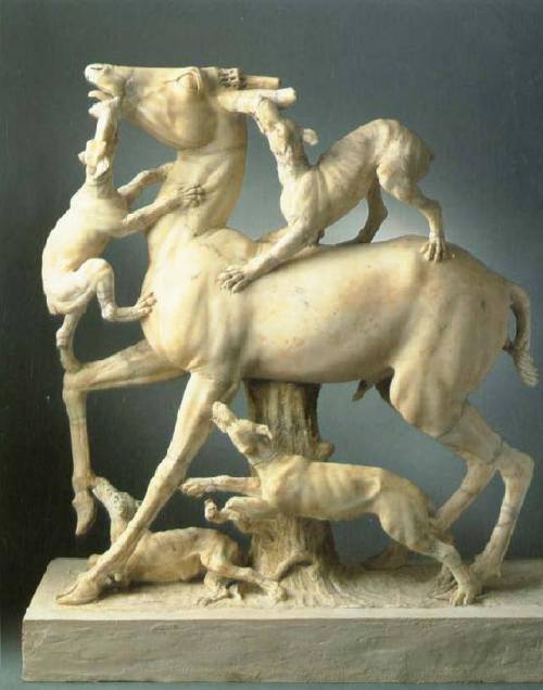 carlboygenius: Marble Garden Sculpture. Roman. Found at “The House of the Stags”, H