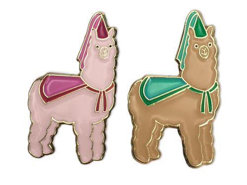 I have a new item up on my etsy that I’m very excited about and that is my princess alpaca enamel pi