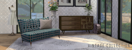 TS4: Vintage collection by Tilly TigerRecolours of a vintage style love seat, dresser and rug.You ne