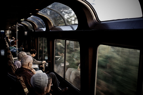 giveitawhirl:  Why don’t the seats in the trains near me face the windows!?!?! I’ve always strained my neck looking to the side during my rides. This is glorious. 