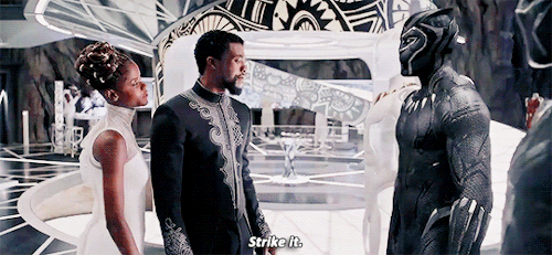 natashabucks:Is T’Challa ever nervous trying Shuri’s tech?Chadwick: Absolutely.Letitia: What??