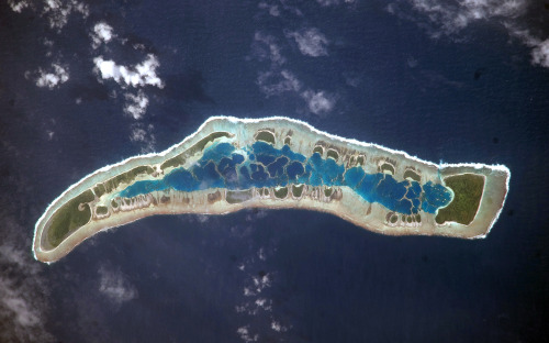 Millennium Island, Kiribati, 2009.For whatever reason, I find this astronaut picture of an uninhabit