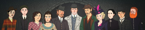 cescaspecs: (Most of) the cast of Ripper Street! (Textures from Lost &amp; Taken and Radu Luchia