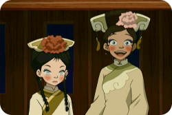 spider-lin-beifong:  themelonlordapproves:  Can we just stop a second to appreciate this moment? A completely infatuated Aang tells Katara she looks beautiful, and before Buzzkill Toph (a distant relation to Cockblocker Sokka) shuts her up with a swift