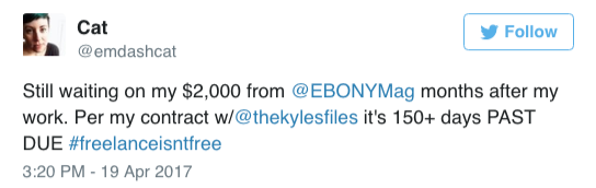 the-movemnt:  ‘Ebony’ magazine is under fire for not paying its freelancers More