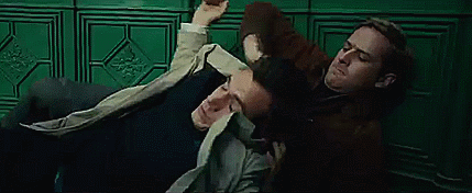 claracivry:  #hardcore spy cuddling also check out Illya’s butt in the fifth gif