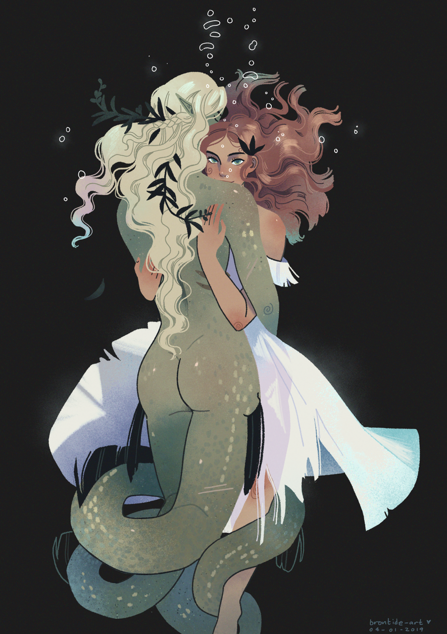 sweetpeaalena: brontide-art:  Starbucks mermaid stole ur gf but she don’t mind    @spiritspodcast  