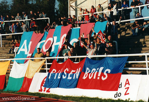 Czech hooligans from Pilsen; 1999 or 2000. 