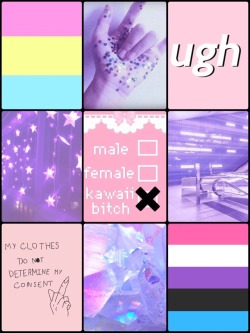 pridesthetics: Pansexual genderfluid + pastel punk aesthetic~  For anon 