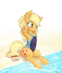 alasou:  &ldquo;Ready for a swim&rdquo; Obviously a season themed picture.  &lt;3