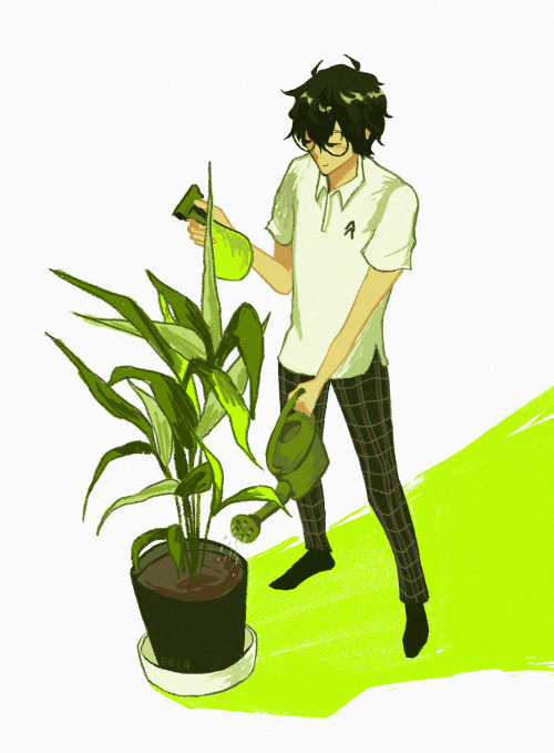 huevember day 29!#bbff00 yongen-jaya youth and his plant