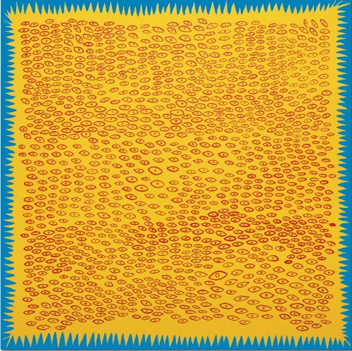 artsyloch:Yayoi Kusama | Fear of death signed, titled and dated 2008 on the reverseacrylic on canvas