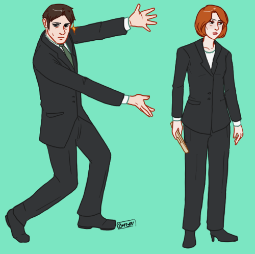 thiscatdraws:so i’m bingewatching the x-files……