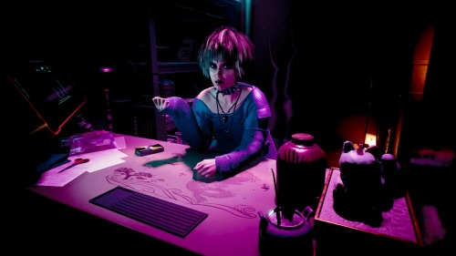 Bonus Shot Of Misty's Computer Actually Glitching During The Shoot: