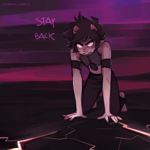 some more of that homeworld Karkat from the AU :^) and John(it’s supposed to mirror Lapis’ story sort of)