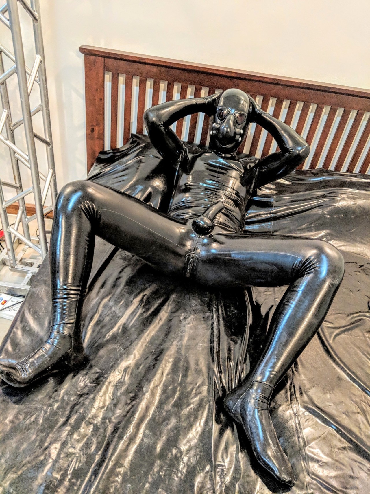 rubberforfun: Flashback to my first playroom 🍌 #rubber #latex #fetish #bdsm #bondage