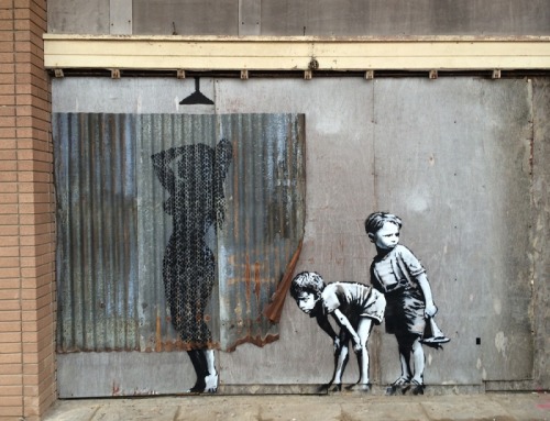 wetheurban:  Banksy’s Dismaland Bemusement Park Banksy has been secretly assembling his own Disneyland-inspired creation (and largest project to date) in the English seaside town of Weston-super-Mare at Tropicana, and it’s not exactly the happiest