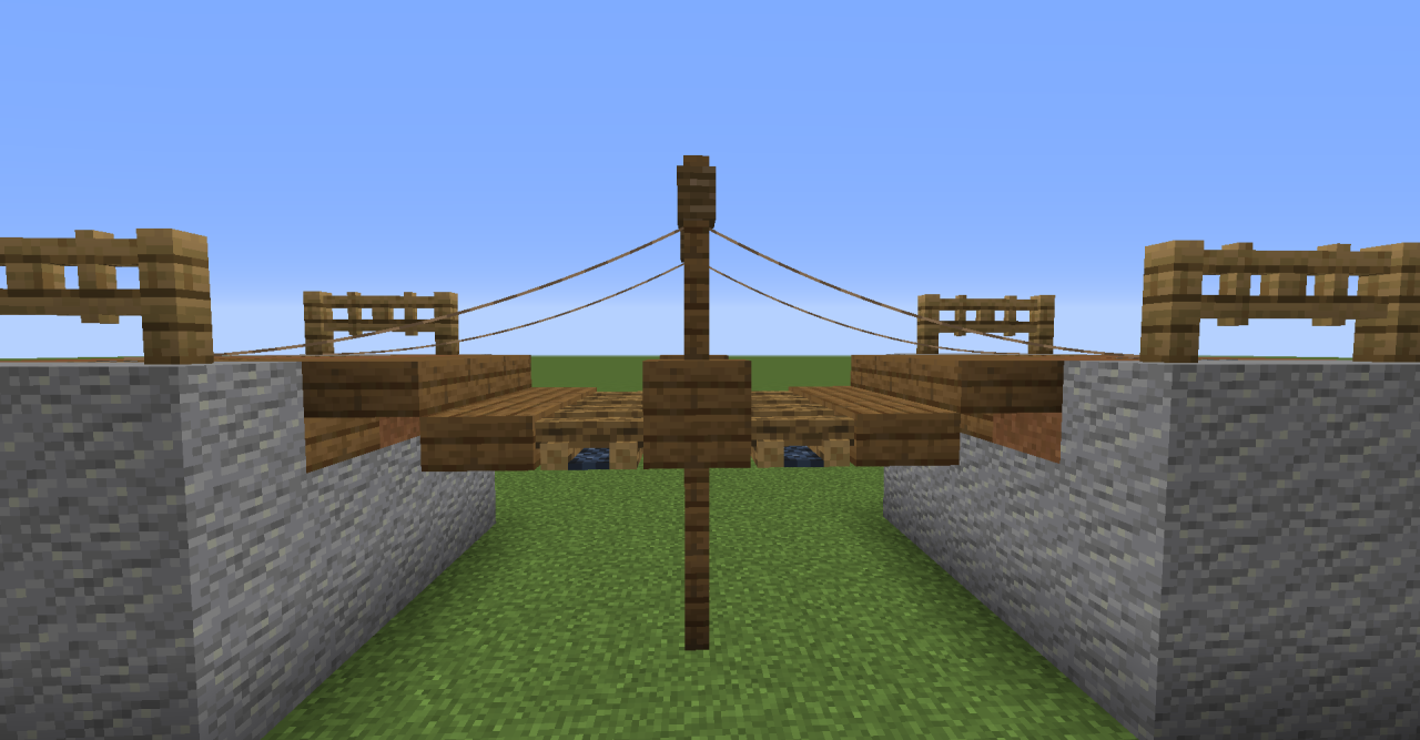 Minecraft Build Inspiration Proof Of Concept Suspension Bridge Design