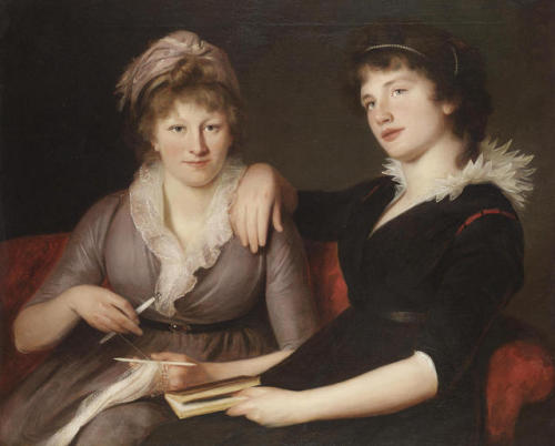 history-of-fashion:1810 John James Masquerier - Two Sisters My initial assumption was that the siste