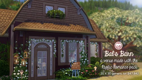 BAB’S BARN | A RUSTIC ROMANCE STUFF PACK BUILDA lovely, flowery venue for your lil’ roma