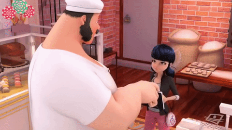 ailmaoo:  Marinette being a clumsy mess gif set 