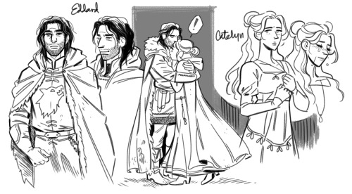 ghostgreen: I’ve been reading A Song of Ice and Fire for the first time! Here’s some drawings I made