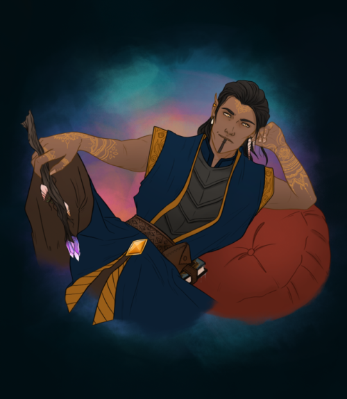 lifeofthepartydnd: Official character artwork of our water wizard Cassian!  Played by @electros