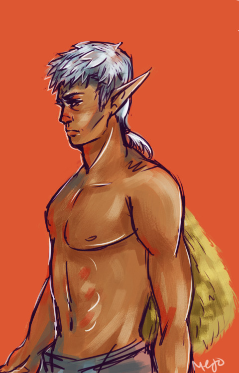 mejomonster: He’s a tank, my oc Vidi ‘kaiju’ Kajua. One of the fae ocs, he’s got moth wings, he’s cl