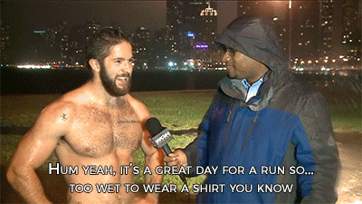 sizvideos:  Funny man gets interviewed running shirtless in the rain. Wait till’ the end! - Full video   WHERE DO THIS MAN LIVE I’LL RUN THERE RIGHT NOW