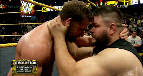 mith-gifs-wrestling - Two forehead touches, three years apart.