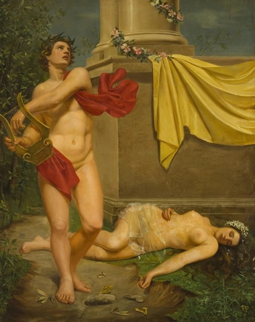 hildegardavon:Leopoldo Gotuzzo, 1887-1983Apollo and Daphne, n/d, oil on canvas, 179x142 cmPrivate Co