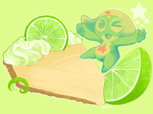 moody-bidoof: Keroro + Key Lime Pie Tamama + Cookies ‘n Creme Pie Giroro + Sweet Potato P