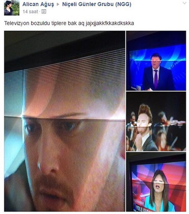 Televizyon bozuldu tiplere bak aq