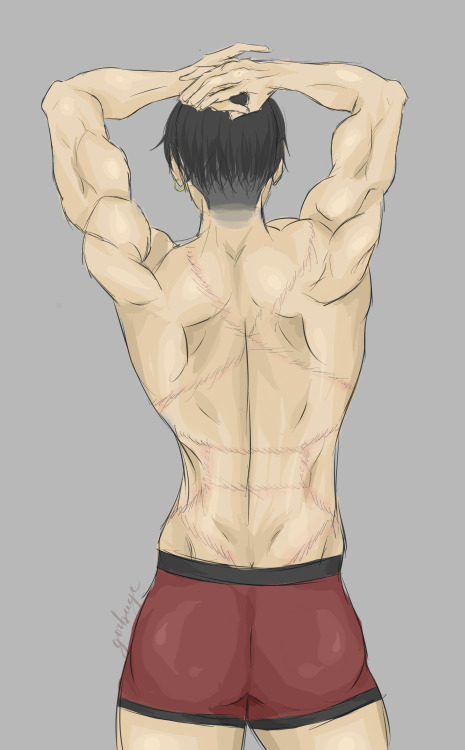 Briefs or Boxers?With his lean stature, I always imagined Levi having a ridiculous V-back. Man’s a w