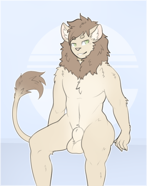 lewdopossumscribbles:  Pin-up commission for @capseys !Lion’ pal!