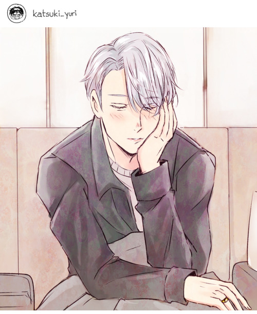 emptycicada: “お疲れ様、ヴィクトルコ－チ ( ๑  ´ ꒳ ` ๑ )“Yuuri is grateful not only for Viktor’s help, but also 