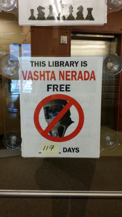 kiss-my-assbutt: So this sign is hanging in my public library perrrrrrrfect