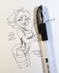 callmepo: Tiny doodle of @aeolus06 ’s OC