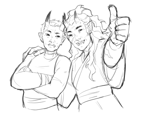 also in our pirate campaign, our oni paladin Ryoma met his twin sister Izumi after like, 30 years, a