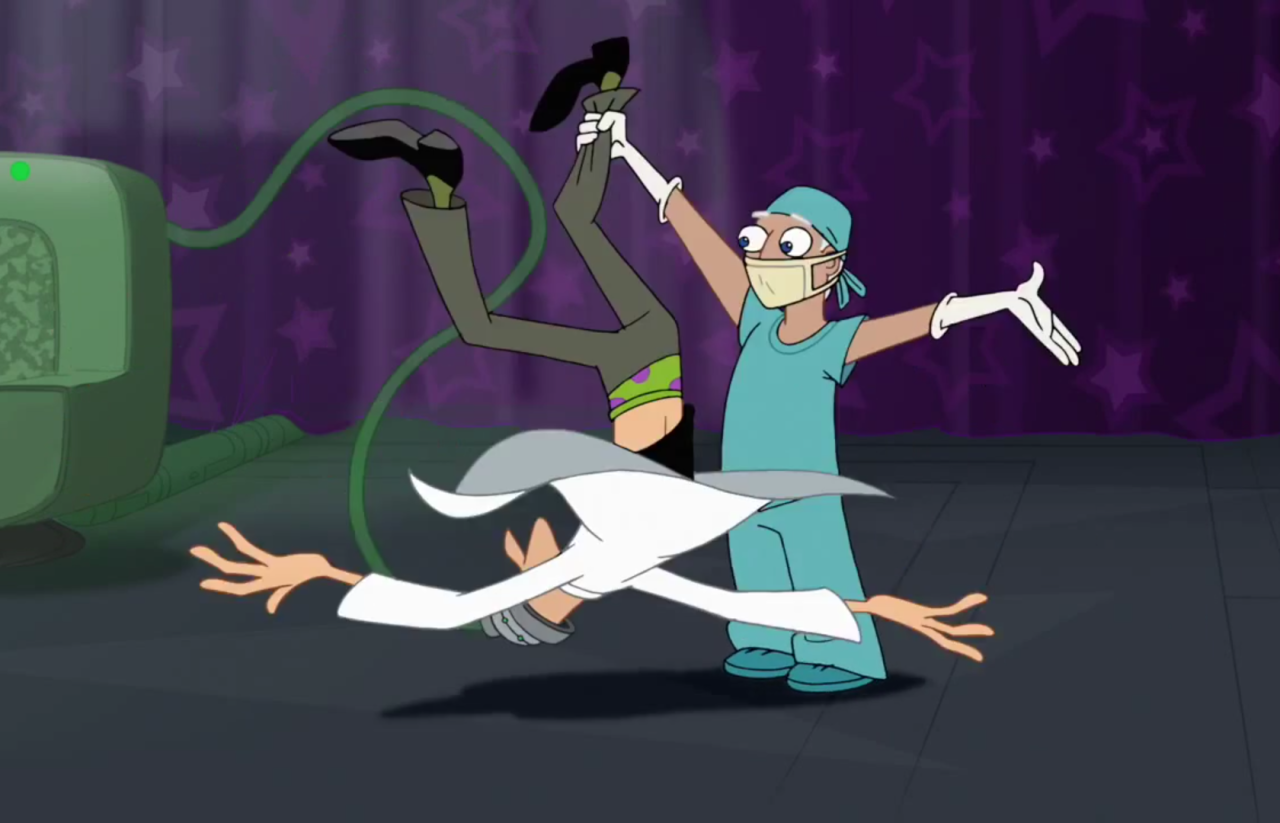 Seems Doofenshmirtz has the same taste in underwear as Perry.