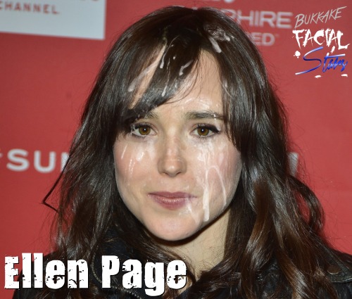 Porn Pics facialstars:  Ellen Page bukkake cum facial