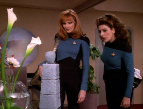 trekkiefeminist: cosmic-llin:And have some caps of Deanna and Bev hanging out in seasons 5, 6 and 