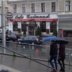 I this in #vienna. Cafe Raimund! First it was Ray&rsquo;s bakery in manchester now this! #Austria #cafe #latergram #ringstrasse #pretty #rainy #architecture #city #leighbeetravel