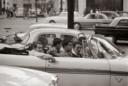 the60sbazaar:  Paris boys in an open top car c.1962 