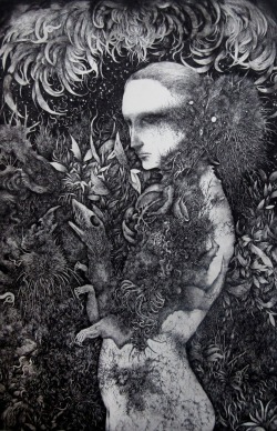 ikumanao:  割れる沈黙  2015   45×30  etching